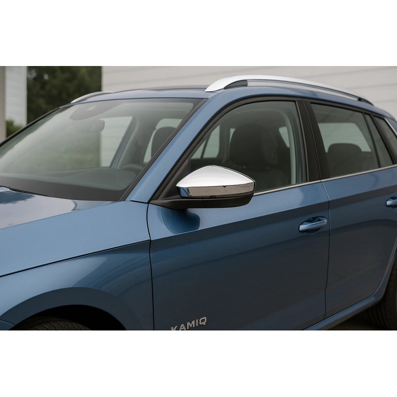 Накладки на Зеркала (2 шт, Нержавейка) Carmos для Skoda Kamiq 2019- гг