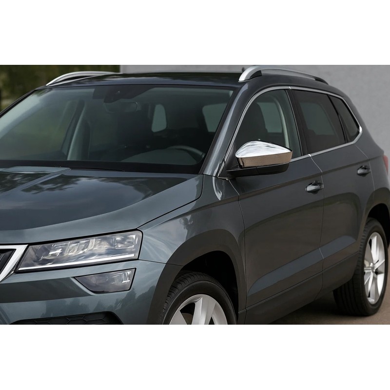 Накладки на Зеркала (2 шт, Нержавейка) Carmos для Skoda Karoq 2018- гг