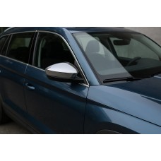 Накладки на Зеркала (2 шт, Нержавейка) Carmos для Skoda Kodiaq 2016-2023 гг
