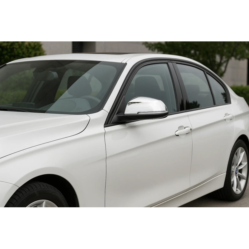 Накладки на дзеркала (2 шт, нерж.) Carmos для BMW 3 серія F-30/31/34 2012-2019 рр