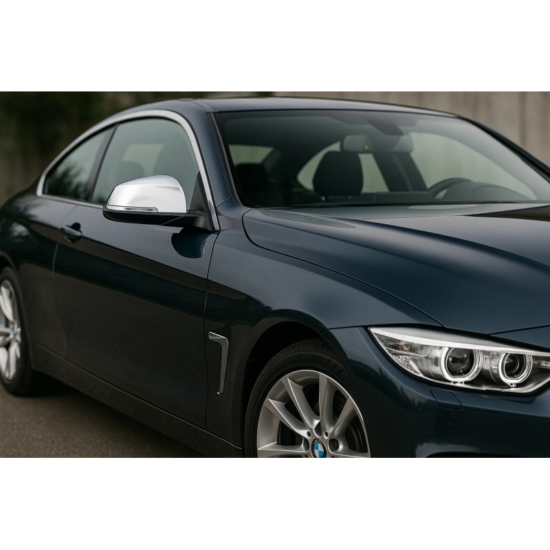 Накладки на дзеркала (2 шт, нерж.) Carmos для BMW 4 серія F-32 2012-2020 рр