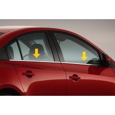 Наружняя окантовка стекол (Sedan, 4 шт, нерж) для Renault Symbol 1999-2008 гг