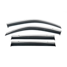Вітровики з хромом (4 шт, Niken) для Toyota Land Cruiser Prado 150 2009-2023 рр