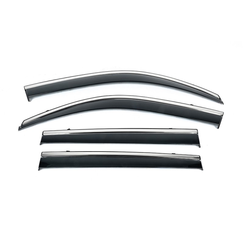 Хромированные ветровики (4 шт, Niken) для Toyota Land Cruiser Prado 150 2009-2023 гг