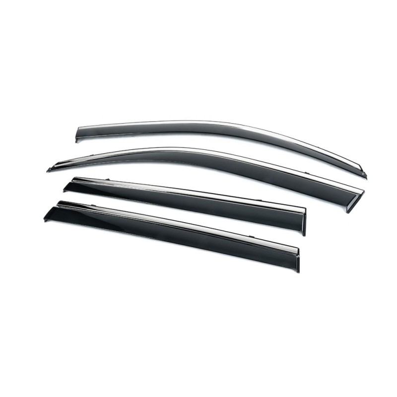 Хромированные ветровики (4 шт, Niken) для Toyota Land Cruiser Prado 150 2009-2023 гг Хромированные ветровики (4 шт, Niken) для Toyota Land Cruiser Prado 150 2009-2023 гг