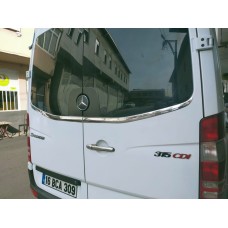 Кромка заднего стекла Carmos (2 шт, нерж) для Mercedes Sprinter W906 2006-2018 гг