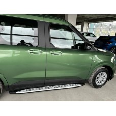 Бокові пороги Shining V1 (2 шт., Алюміній) для Ford Courier 2023- рр