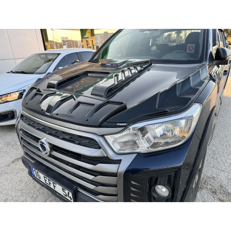 Накладка на капот Dragon (ABS) для SsangYong Musso ІІ 2018- рр