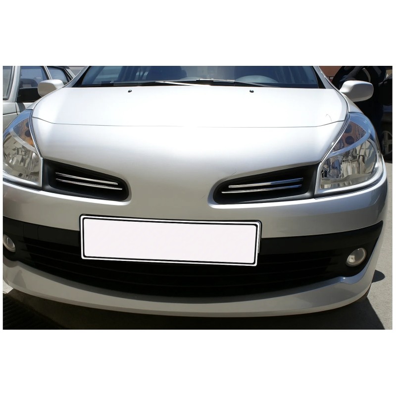 Хромированные Накладки на Решетку (4 шт, Нержавейка) для Renault Clio III 2005-2012 гг