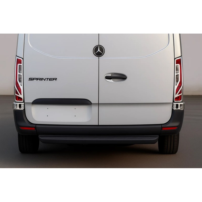 Накладки на стопи V-1 (2 шт, нерж.) Carmos для Mercedes Sprinter W907/W910 2018- рр
