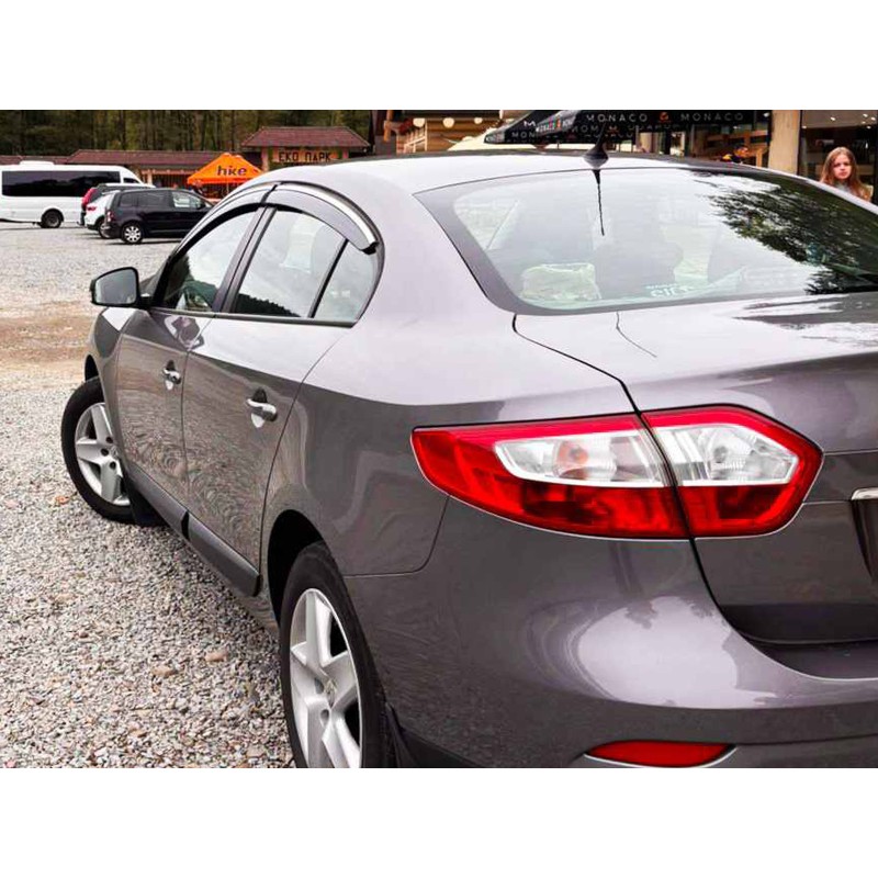 Вітровики з хромованим молдингом (4 шт, Niken) для Renault Fluence 2009-2016 рр Вітровики з хромованим молдингом (4 шт, Niken) для Renault Fluence 2009-2016 рр