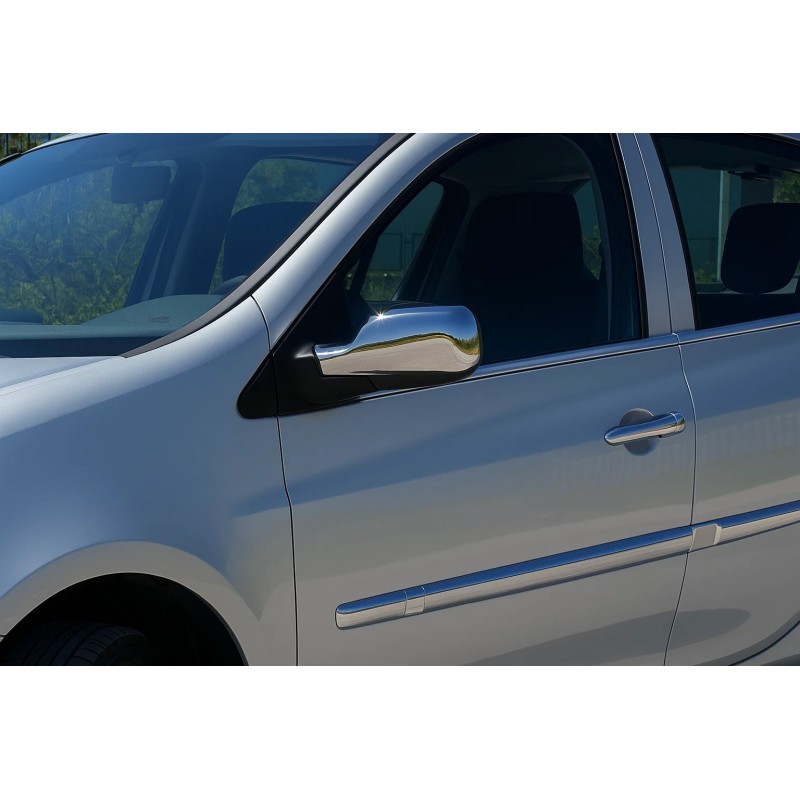 Зовнішня окантовка стекол (4 шт, нерж) OmsaLine - Італійська нержавейка для Renault Clio III 2005-2012 рр