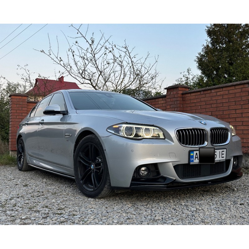 Накладка на передній бампер DPT Lip V-1 (для M-Performance, чорний глянець) для BMW 5 серія F-10/11/07 2010-2016 рр