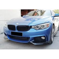 Накладка на передній бампер DPT Flap V-1 (для M-Technic, чорний глянець) для BMW 4 серія F-32 2012-2020 рр