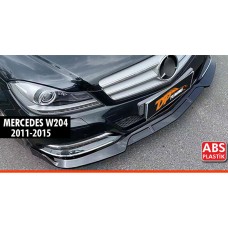 Накладка на передний бампер DPT V1 (2011-2015, черный глянец) для Mercedes C-class W204