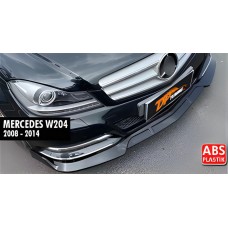 Накладка на передній бампер DPT Lip (2011-2015, чорний глянець) для Mercedes C-class W204 рр