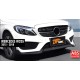 Накладка на передній бампер DPT (2014-2018, тільки для AMG-Line, чорний глянець) для Mercedes C-сlass W205 рр