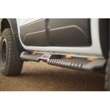 Бокові пороги Dakar V2 з LED (2019-2025, 2 шт, метал) для Mitsubishi L200 рр