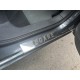 Накладки на пороги (Carmos, 4 шт, сталь) для Renault Megane II 2004-2009 гг