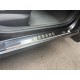 Накладки на пороги (Carmos, 4 шт, сталь) для Renault Megane II 2004-2009 гг