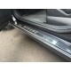 Накладки на пороги (Carmos, 4 шт, сталь) для Renault Megane II 2004-2009 гг