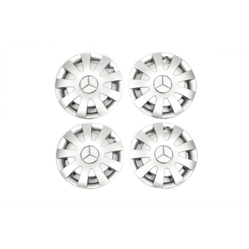 Ковпаки сірі ABS (1-катковий, 4 шт) для Mercedes Sprinter W907/W910 2018- рр