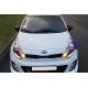 Накладки на зеркала BMW-Style (с поворотом, 2 шт) для Kia Rio 2012-2017 гг