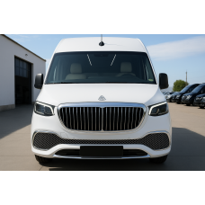 Передній бампер з решіткою (Maybach) для Mercedes Sprinter W907/W910 2018- рр