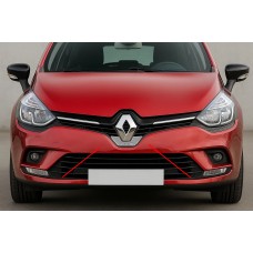 Обведення передньої емблеми Carmos (нерж.) для Renault Clio IV 2012-2019 рр