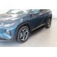 Бокові пороги Shining Black (2 шт., Алюміній) для Hyundai Tucson NX4 2021- рр