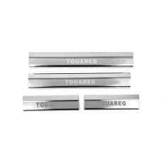 Накладка на пороги Carmos V2 (4 шт, нерж) для Volkswagen Touareg 2010-2018 рр