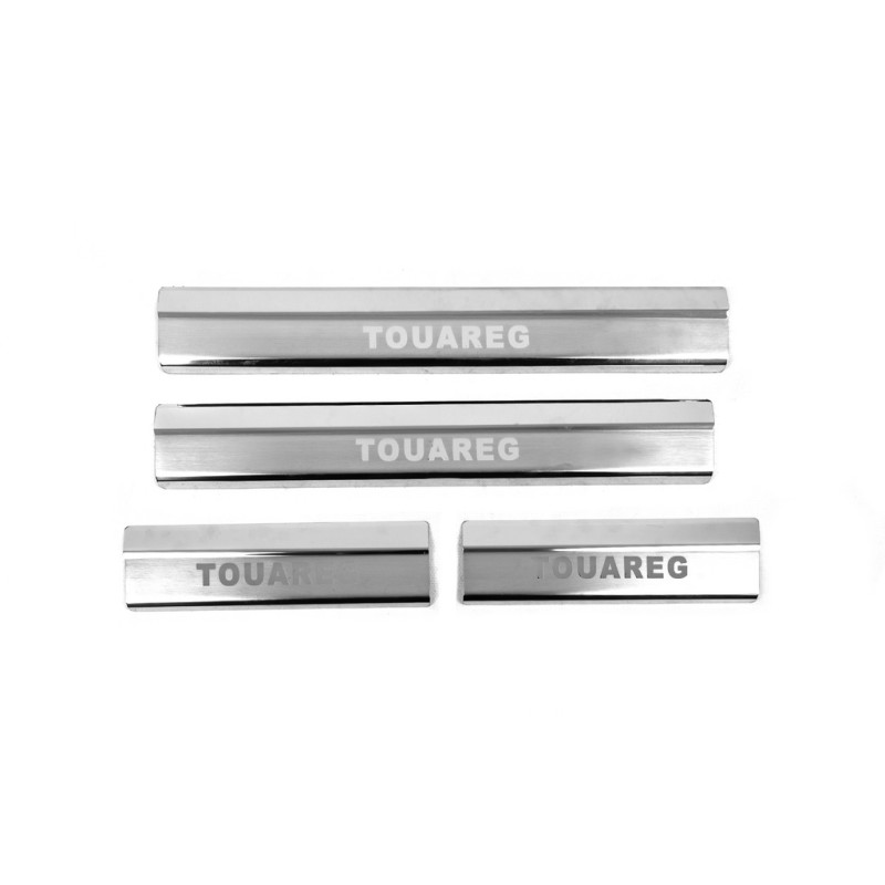 Накладка на пороги Carmos V2 (4 шт, нерж) для Volkswagen Touareg 2010-2018 гг