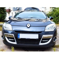 Кути на передній бампер 2008-2011 (нерж) для Renault Megane III рр