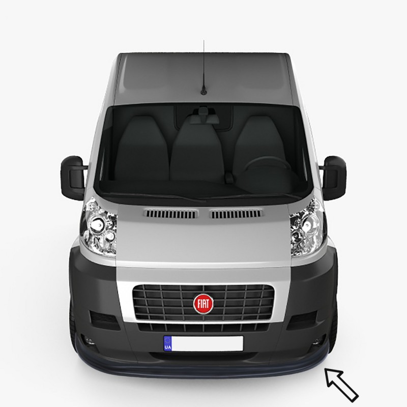 Передняя Lip накладка ESA (2006-2013, черная) для Fiat Ducato