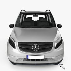 Передня Lip накладка ESA (чорна) для Mercedes Vito / V-class W447 2014- рр
