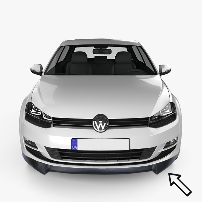 Передня Lip накладка ESA (чорна) для Volkswagen Golf 7/E-Golf