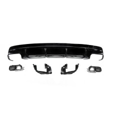 Задний диффузор Black (дизайн CLA45 с насадками) для Mercedes CLA C117 2013-2019 гг