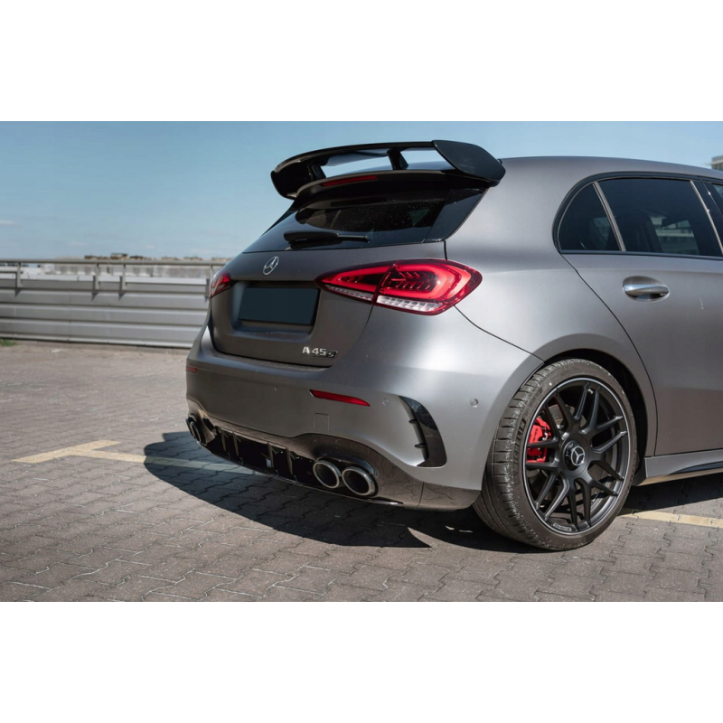Задний диффузор с насадками (Дизайн A45 HB) для Mercedes A-сlass W177 2018- гг