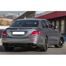 Задній дифузор з насадками Black (для AMG/AMG-Line, Дизайн E63 2016-2020) для Mercedes E-сlass W213 рр