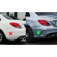 Задний диффузор с насадками (Дизайн C43) для Mercedes C-сlass W205 2014-2021 гг