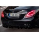 Задний диффузор с насадками на выхлоп (Дизайн C43) для Mercedes C-сlass W205 2014-2021 гг