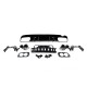 Задний диффузор с насадками (Дизайн C43) для Mercedes C-сlass W205 2014-2021 гг