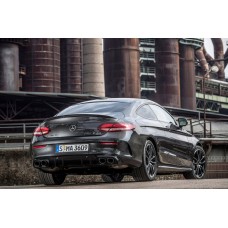 Задний диффузор с насадками (для coupe дизайн AMG43) для Mercedes C-сlass W205 2014-2021 гг