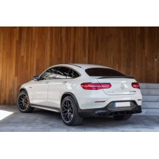 Задній дифузор з насадками Black (Дизайн AMG63 ) для Mercedes GLC coupe C253