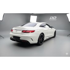 Задний диффузор с насадками Black (2018-2020) для Mercedes S-class C217 Coupe