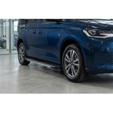 Боковые пороги Bosphorus Grey (2 шт., алюминий) Макси база для Ford Connect 2021- гг
