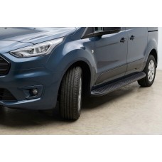 Бокові пороги Tayga Black (2 шт., Алюміній) Стандартна база для Ford Connect 2021- рр