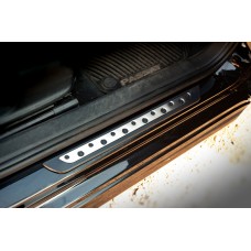 Накладки на пороги (Dotline, 4 шт., нерж) для Volkswagen Passat B6 2006-2012рр