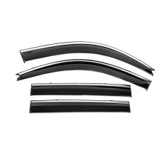 Ветровики с хромом Niken Luxury (4 шт) для Toyota Land Cruiser Prado 120