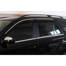 Ветровики с хромом Niken Luxury (4 шт) для Mercedes ML W164